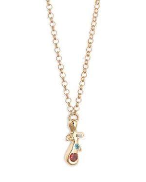 Faris Form Stone Pendant Necklace - Metallic