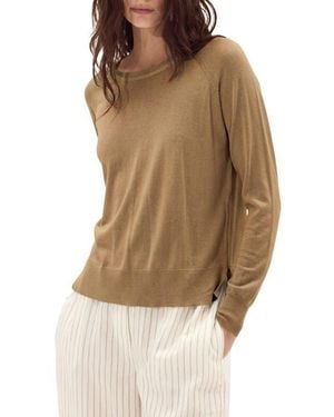 DELUC Formentera Cotton & Modal Sweater - Brown