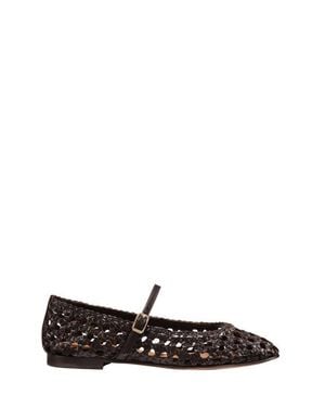 Margaux The Woven Demi Jane Flat - White