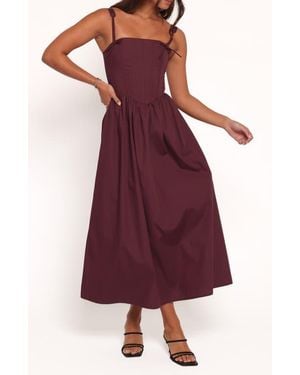 Petal & Pup Zenobia Corset Midi Dress - Purple
