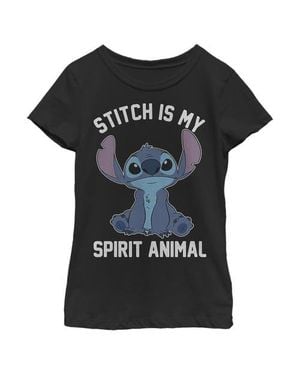 Lilo Et Stitch Girls' Experiment 626 Spirit Animal Graphic Tee - Black