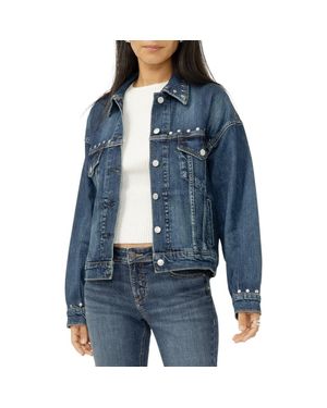 Silver Jeans Co. Studded Denim Jacket - Blue
