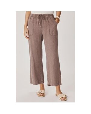 Splendid Angie Crop Wide Leg Pants - Brown