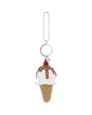 The Sak Yarnicharmz Hand Crochet Dangle - Metallic