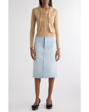 Acne Studios Kahoo Overwashed Mohair Blend Cardigan - Blue