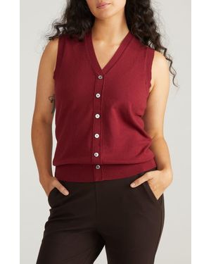 UNIVERSAL STANDARD Frankie Sweater Vest - Red