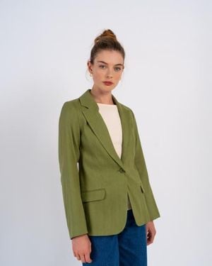 Kettlewell Iona Linen Blazer - Green
