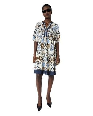 Gerard Darel Romaine Printed Tunic Dress - White