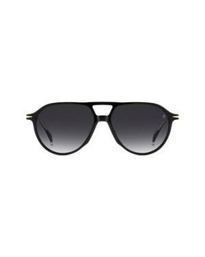 David Beckham Db 1218/S/Us 56Mm Gradient Pilot Sunglasses - Black