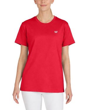 Alix Bow Jersey Tee - Red