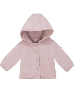 Bebe Bella Sprinkle Print Puffy Hood Jacket - Pink