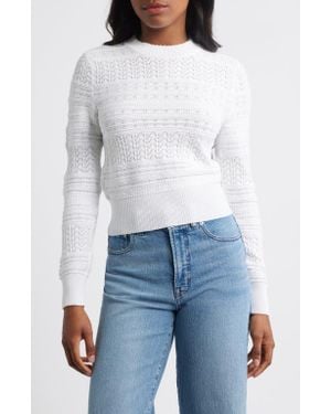 Madewell Cotton Crewneck Sweater - White