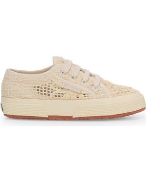 Superga 2750 Kids Net Flower Crochet - Natural