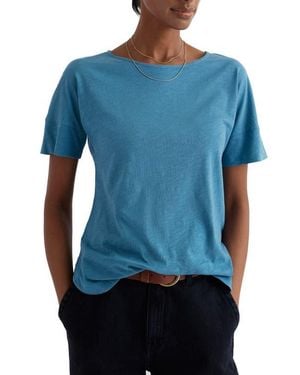 Seasalt Cornwall Bryher View Organic Cotton T-Shirt - Blue