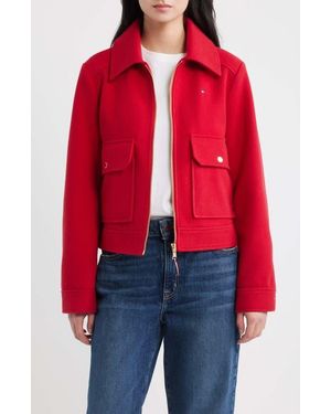 Tommy Hilfiger Crop Work Jacket - Red