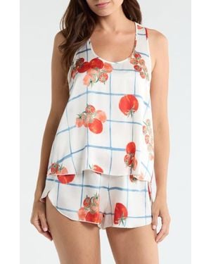 Lunya Racerback Washable Silk Short Pajamas - White