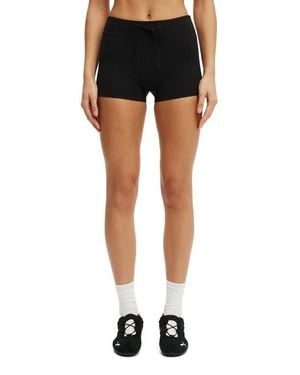 Cotton On Active Ultra Soft Tie Front Micro Short - Black