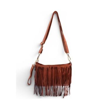 Bolsa Nova Fringe Crossbody - Red