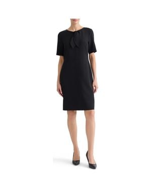 Kasper Stretch Crepe Sheath Dress - Black