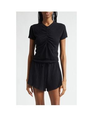 Area Girly Crystal Rib Cotton Sweater - Black