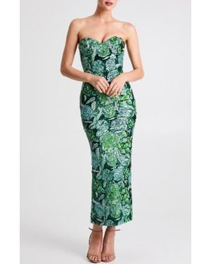 HELSI Monique Sequin Strapless Gown - Green