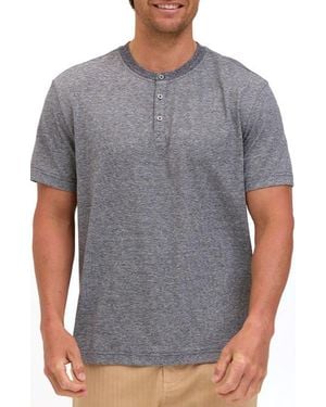 Threads For Thought Carlos Short Sleeve Henley - Gray