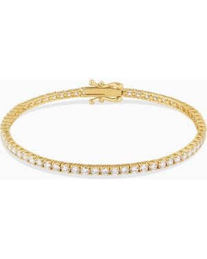 Oradina 14K Luminous Lab Diamond Tennis Bracelet - Metallic
