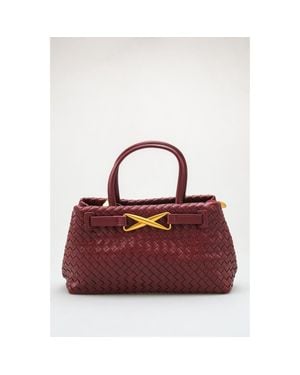 Prologue Shoes Verona Woven Handle Bag - Red