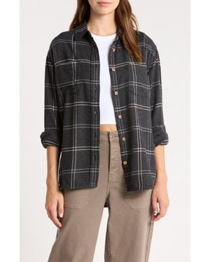 Prana Cabin Core Plaid Flannel Shirt - Black