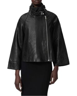 AllSaints Rhodes Leather Jacket - Black