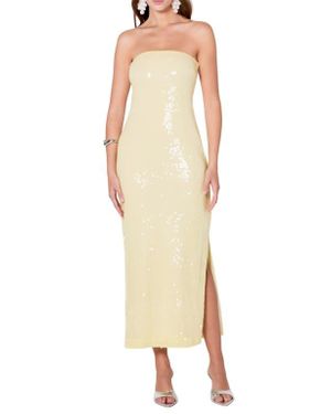 Endless Rose Sequin Strapless Maxi Dress - Natural