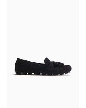 H&M Split Suede Loafers - Black