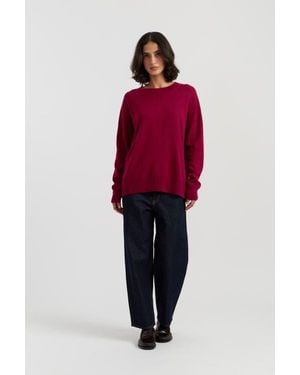 Chinti & Parker Wool & Cashmere Slouchy Sweater - Red