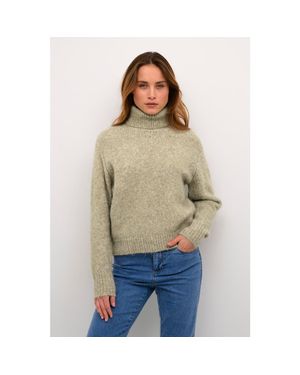 Kaffe Katrina Rollneck Long Sleeve Pullover - Natural
