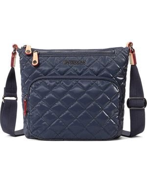 MZ Wallace Metro Scout Deluxe Quilted Nylon Crossbody Bag - Blue
