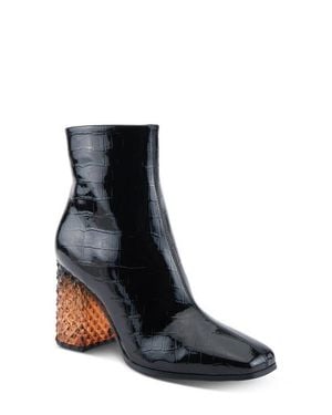 AZURA BY SPRING STEP Longoria Square Toe Bootie - Black