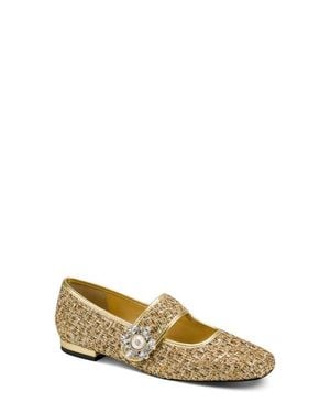 KARL LAGERFELD Sabelle Mary Jane Ballet Flat - Metallic