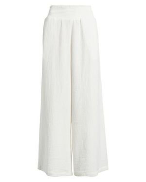 Billabong New Waves Smock Waist Cotton Gauze Pants - White