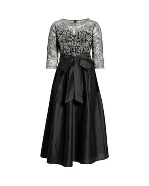 Pisarro Nights Beaded Taffeta Gown - Black
