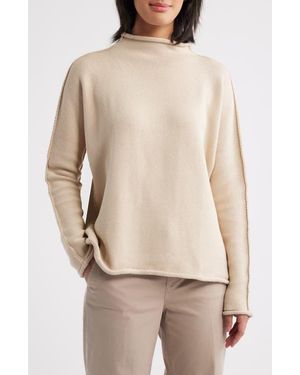Frank & Eileen Monterey Funnel Neck Sweater - Natural