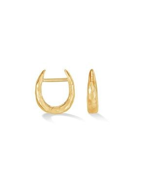 Dower & Hall Small Horseshoe Nomad Huggie Hoops - Metallic