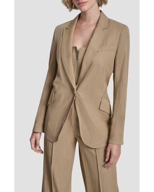 DKNY Long-sleeve Blazer - Natural