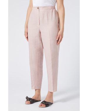 Marina Rinaldi Remo Linen Ankle Pants - Pink