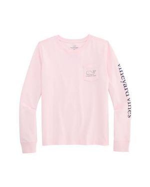 Vineyard Vines Kids' Vintage Whale Long Sleeve Graphic T-Shirt - Pink
