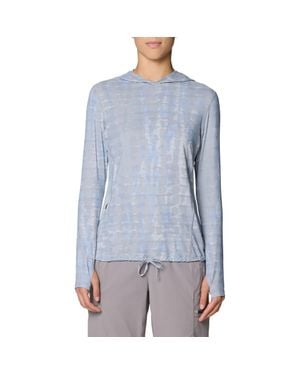Mountain Hardwear Crater Lake Long Sleeve Upf 50+ Hooded T-Shirt - Blue