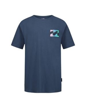 Billabong Kids' Crayon Wave Graphic T-Shirt - Blue