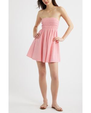 BP. Cutout Strapless Minidress - Red