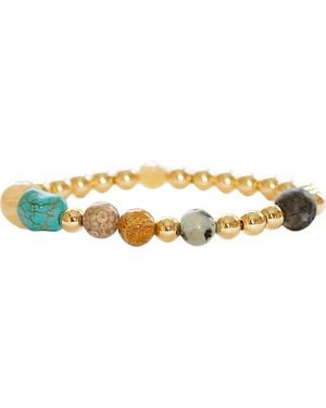 Marlyn Schiff Gemma Semiprecious Stone Bead Bracelet - Metallic
