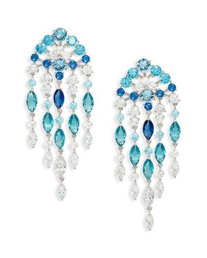 Nadri Chandelier Drop Earrings - Blue