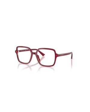 Jimmy Choo 53Mm Square Optical Glasses - Red